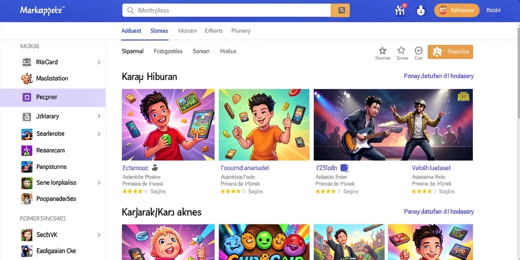 Antarmuka pengguna yang intuitif memudahkan navigasi dalam game.