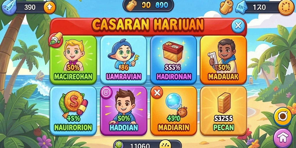 Gambaran level baru dengan tantangan menantang.
