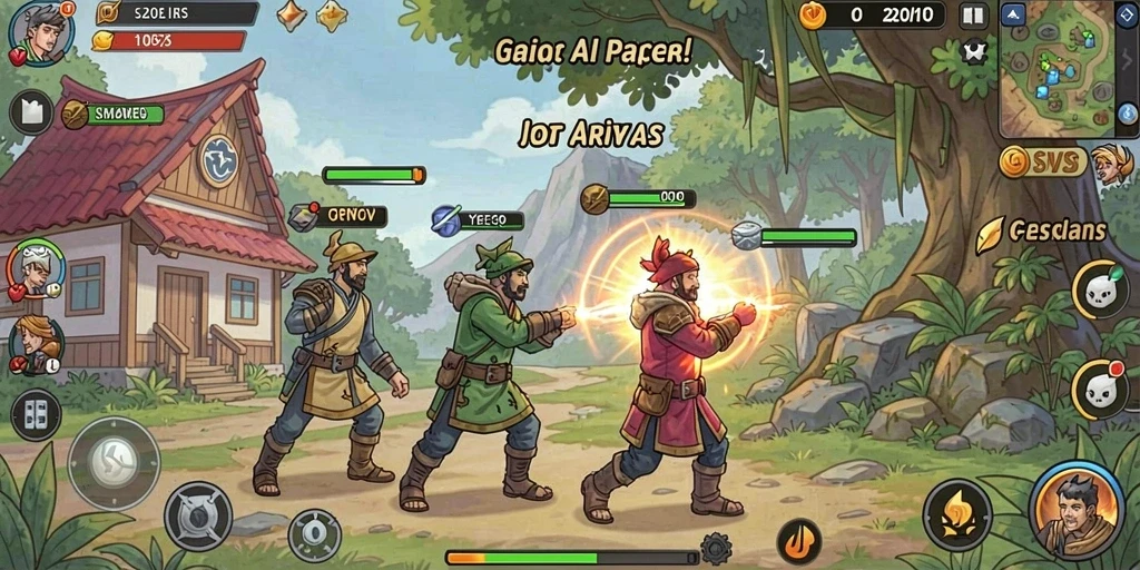 Tangkapan layar menunjukkan peringkat dan leaderboard permainan.